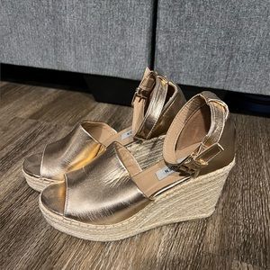 Steve Madden rose gold wedges- size 8.5